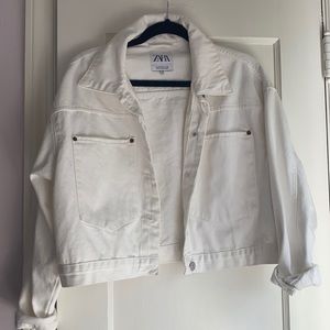 Zara White denim jacket